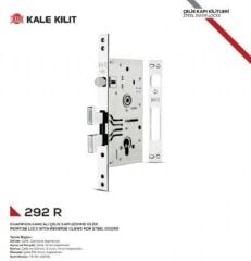 Kale Kilit Yeni Nesil Champion Kancalı Monoblok Çelik Kapı Kilidi (SN Nikel Silindirli)