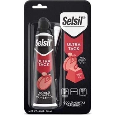 Selsil Ultra Tack Güçlü Korniş Yapıştırıcı Beyaz 60 ml