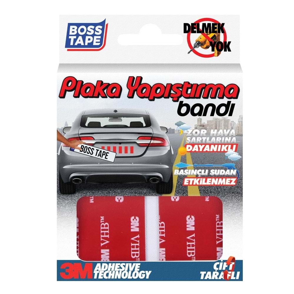 Boss Tape Plaka Yapıştırma Bandı 3 M