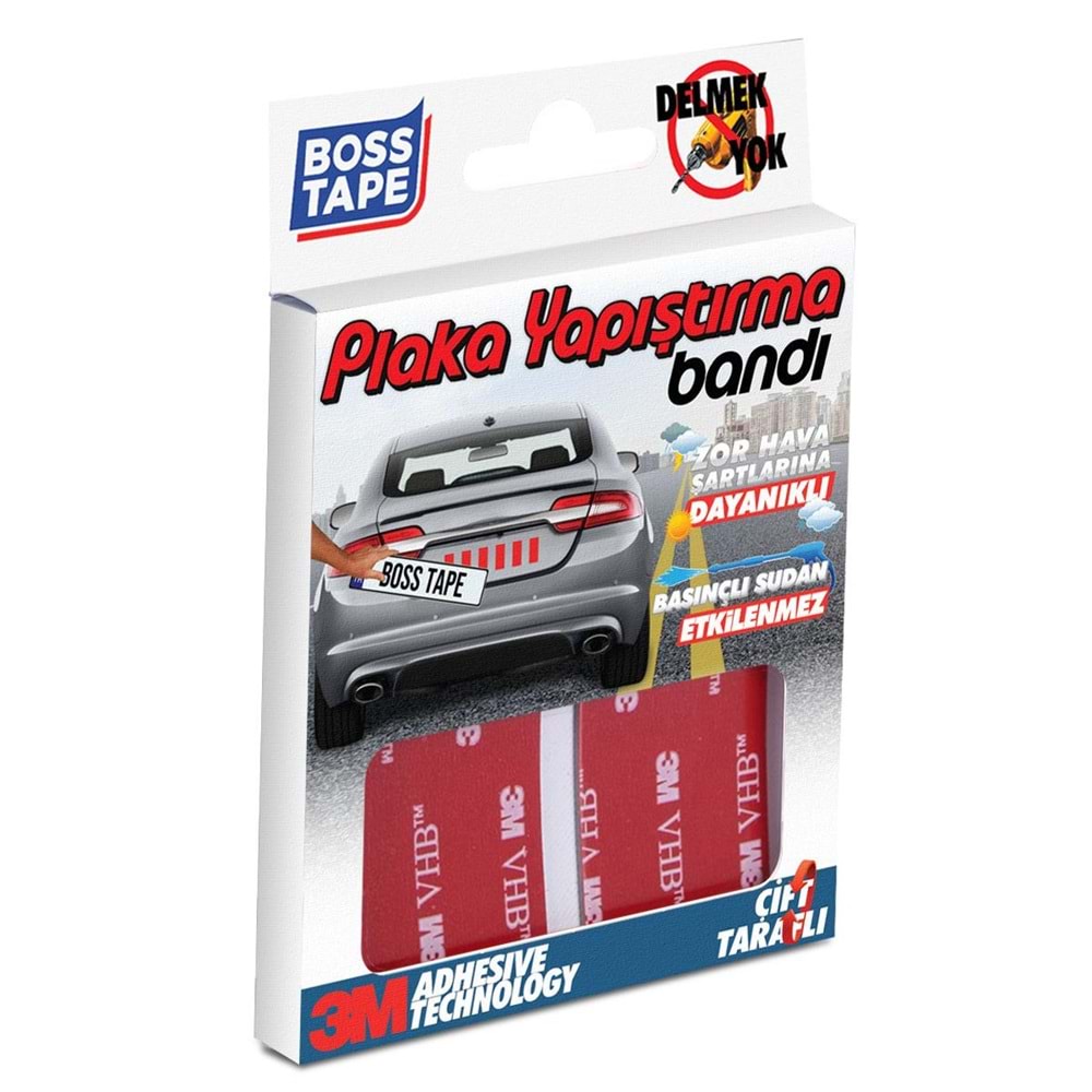 Boss Tape Plaka Yapıştırma Bandı 3 M